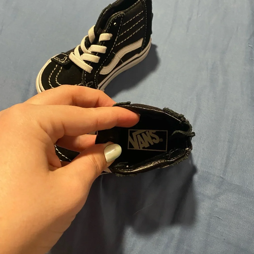 Vans Black and White Kids' High-Tops